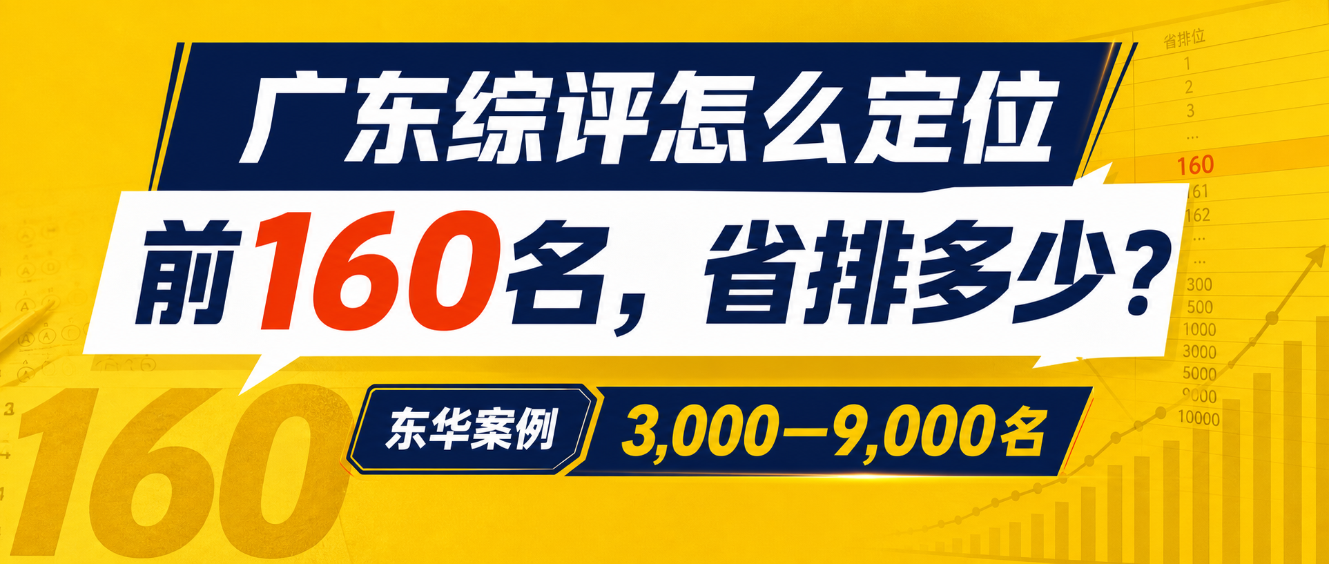 广东综评怎么定位，校排前160名省排多少