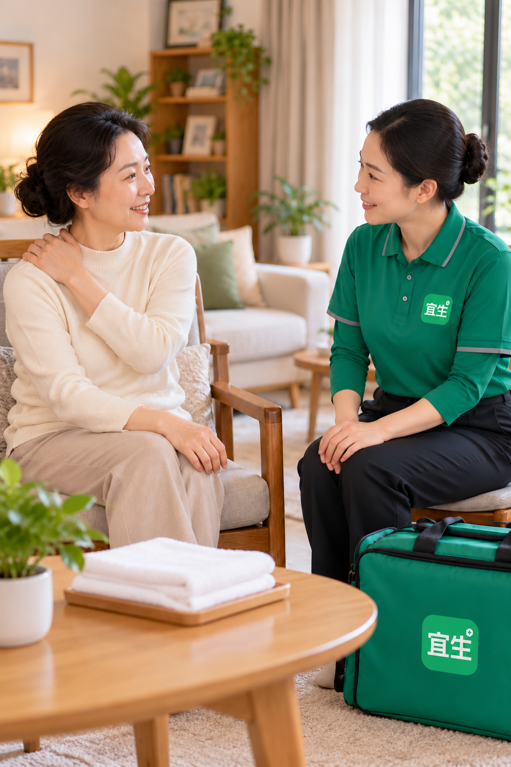 AI生成的上门服务服务暂停沟通场景示意
