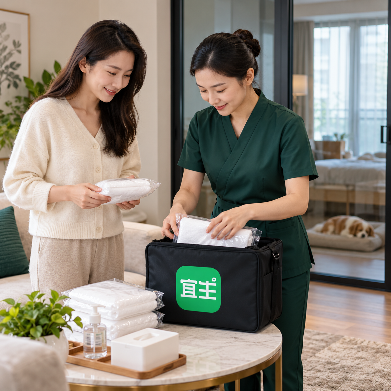 AI生成的上门服务预约沟通场景示意